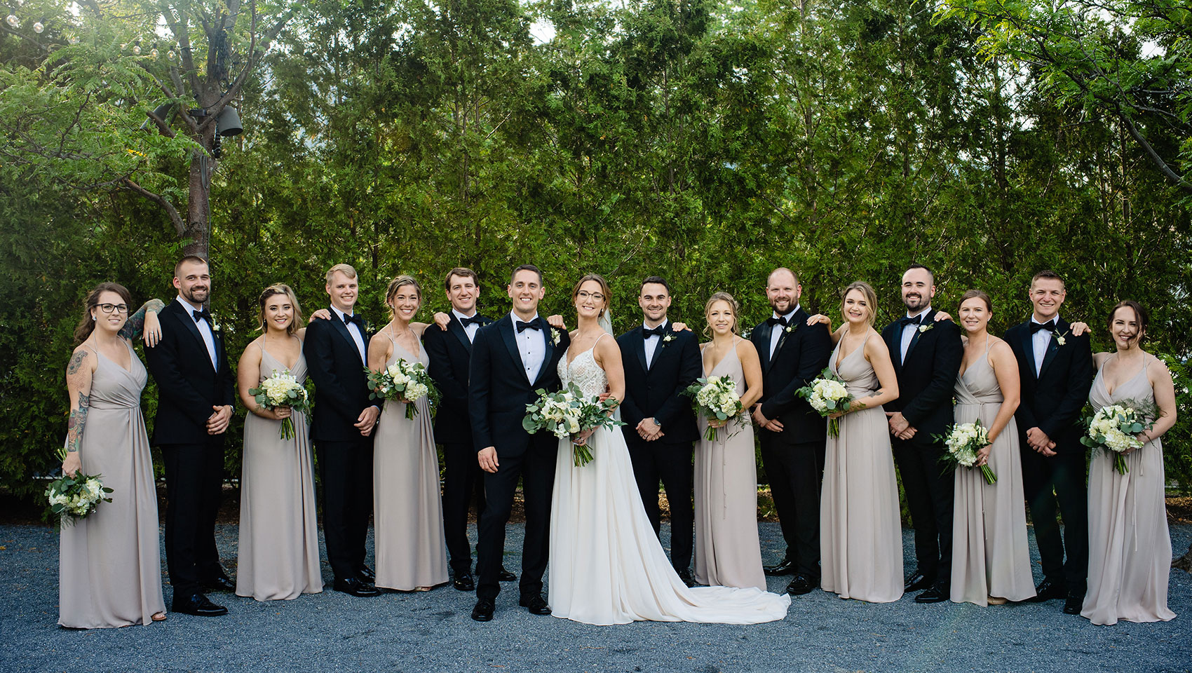 Couple with Wedding Party