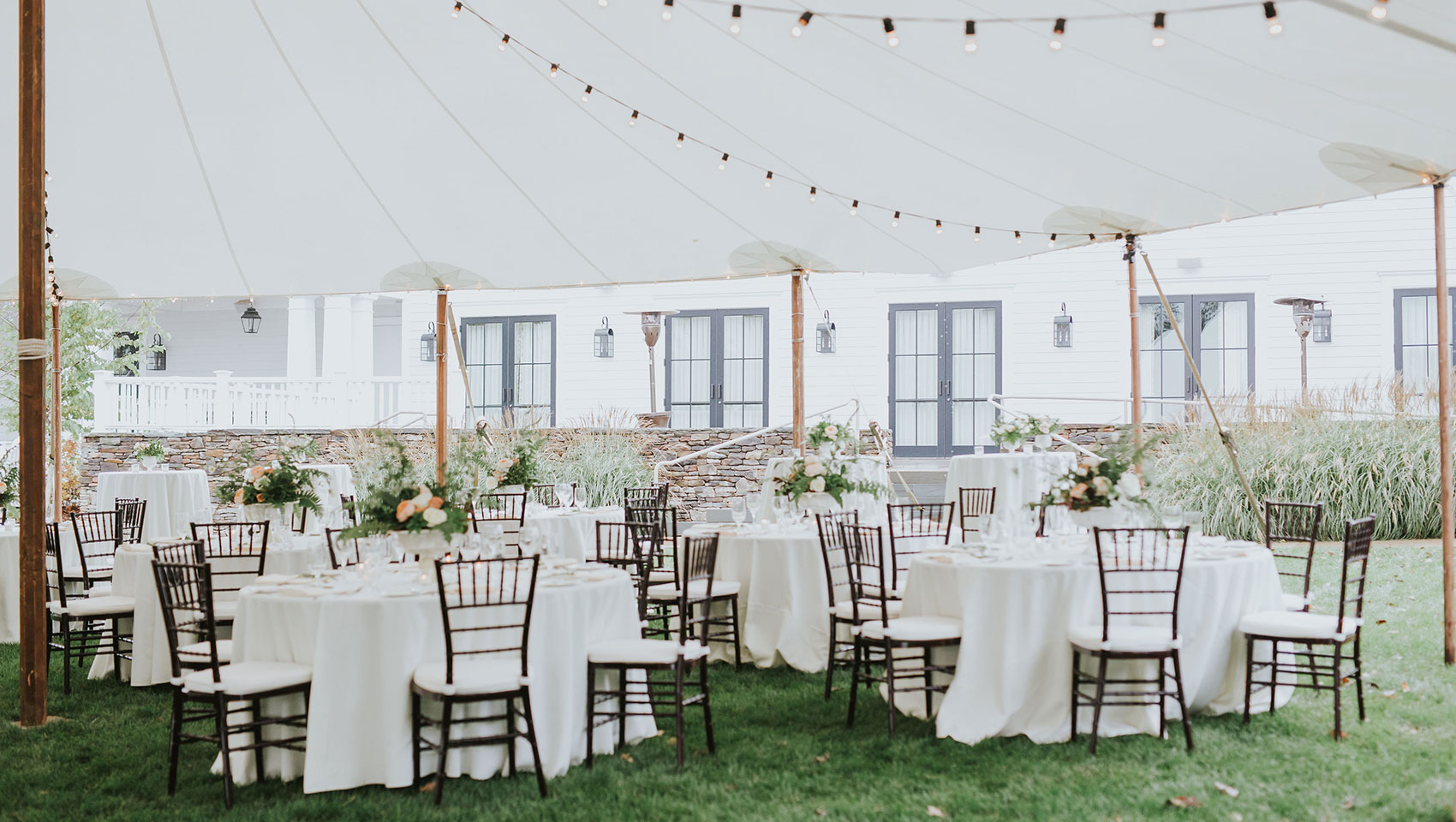Tented Wedding Table Setup