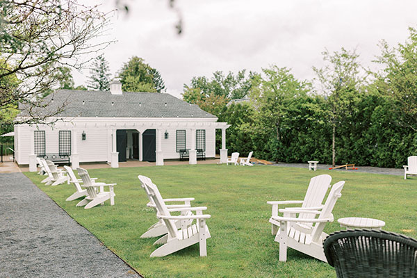 courtyard set up during the day