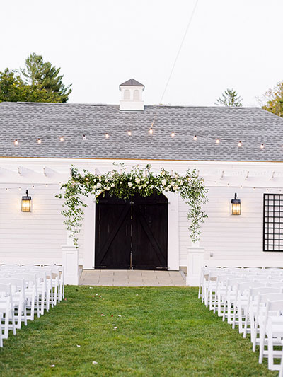 Wedding altar and arch at Kimpton Taconic Hotel