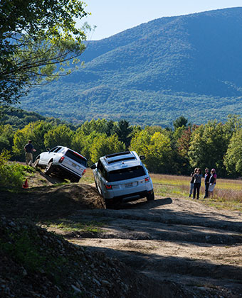 land rover in summer